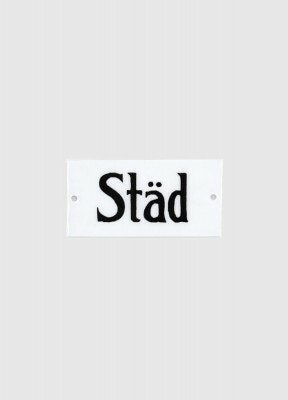 Emaljskylt, Städ