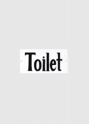 Emaljskylt, Toilet