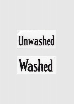 Emaljskylt, Washed/Unwashed