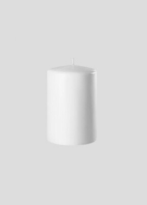 Blockljus, vit 12 cm