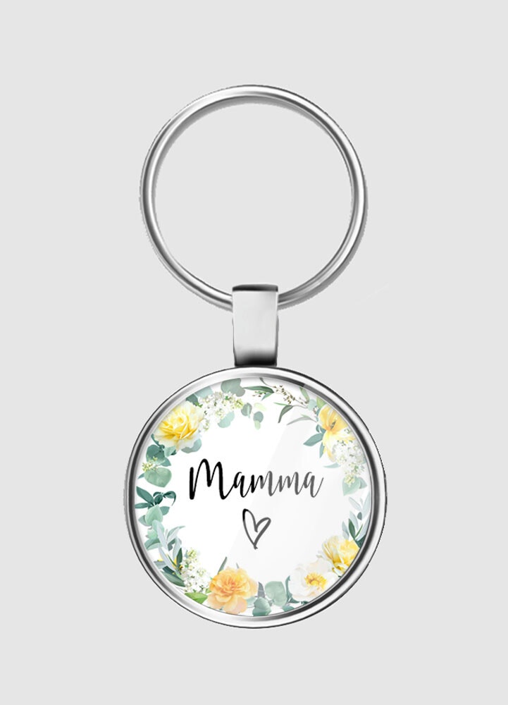 Nyckelring, Mamma - blomster