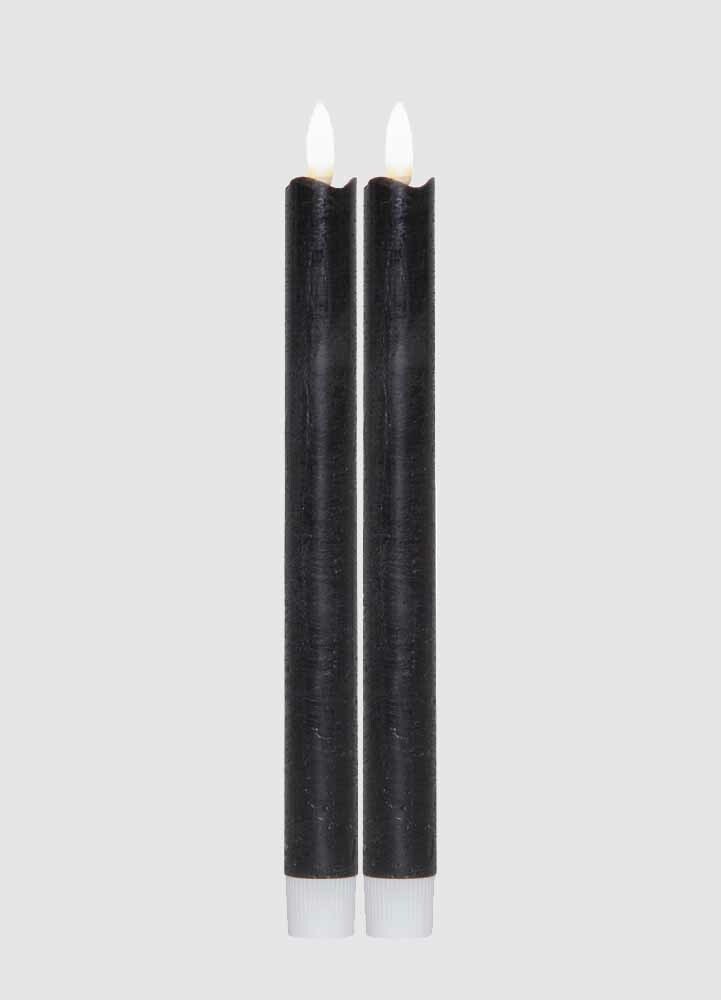 2-pack LED antikljus i svart vax