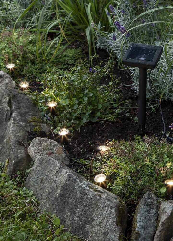 Solcellsslinga med 8 mini spotlights