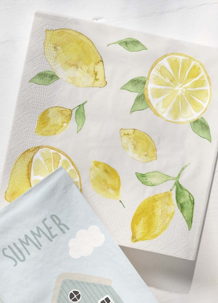 20-pack servett Citroner 33x33 cm