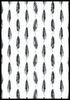 Water colour feathers