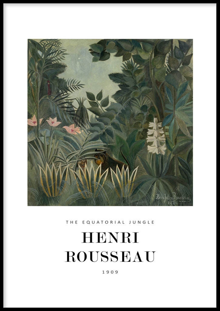 Poster Henri Rousseau, The equatorial jungle