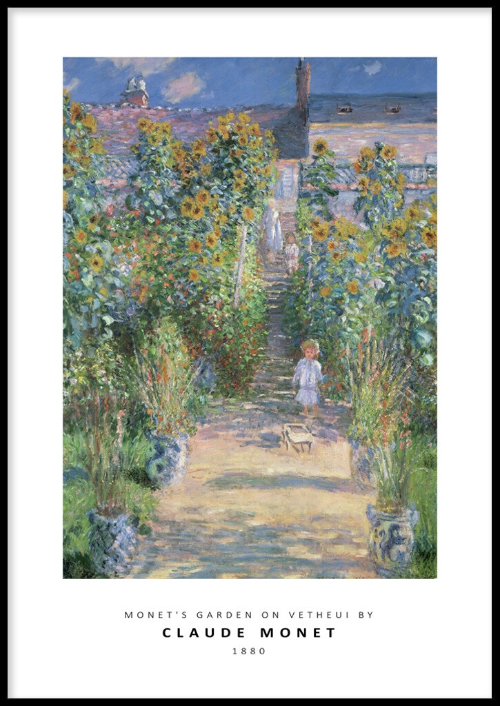 Poster Claude Monet, Monet´s garden