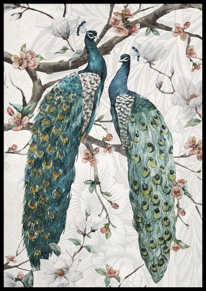 Two Peacocks