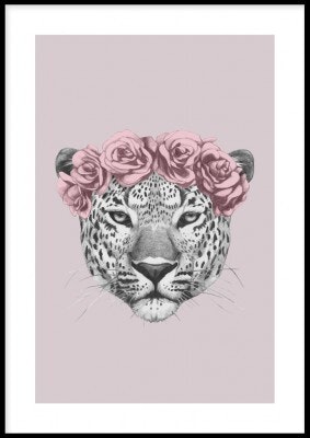 Blommig leopard