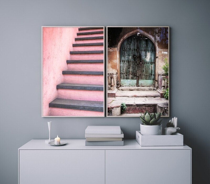 Pink stairs