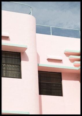 Pink pastel wall, poster