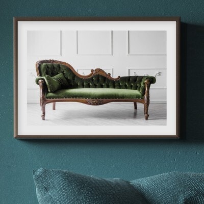 Green sofa