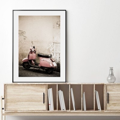 Pink scooter