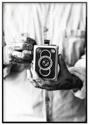 Holding Camera  21x30 cm