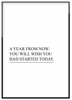 A year from now