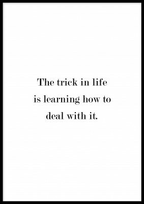 The trick, textposter