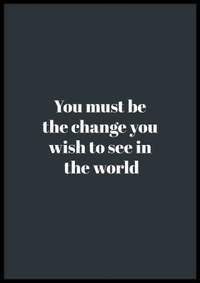 The change, textposter