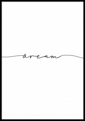 Dream, textposter