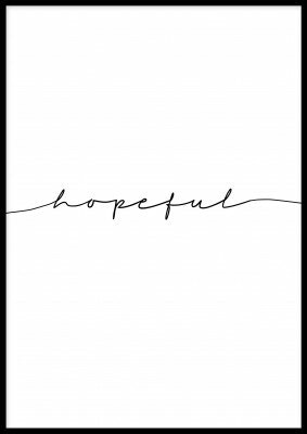 Hopeful, textposter