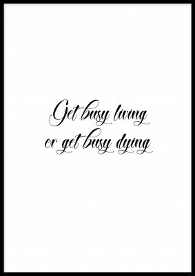Get busy, textposter