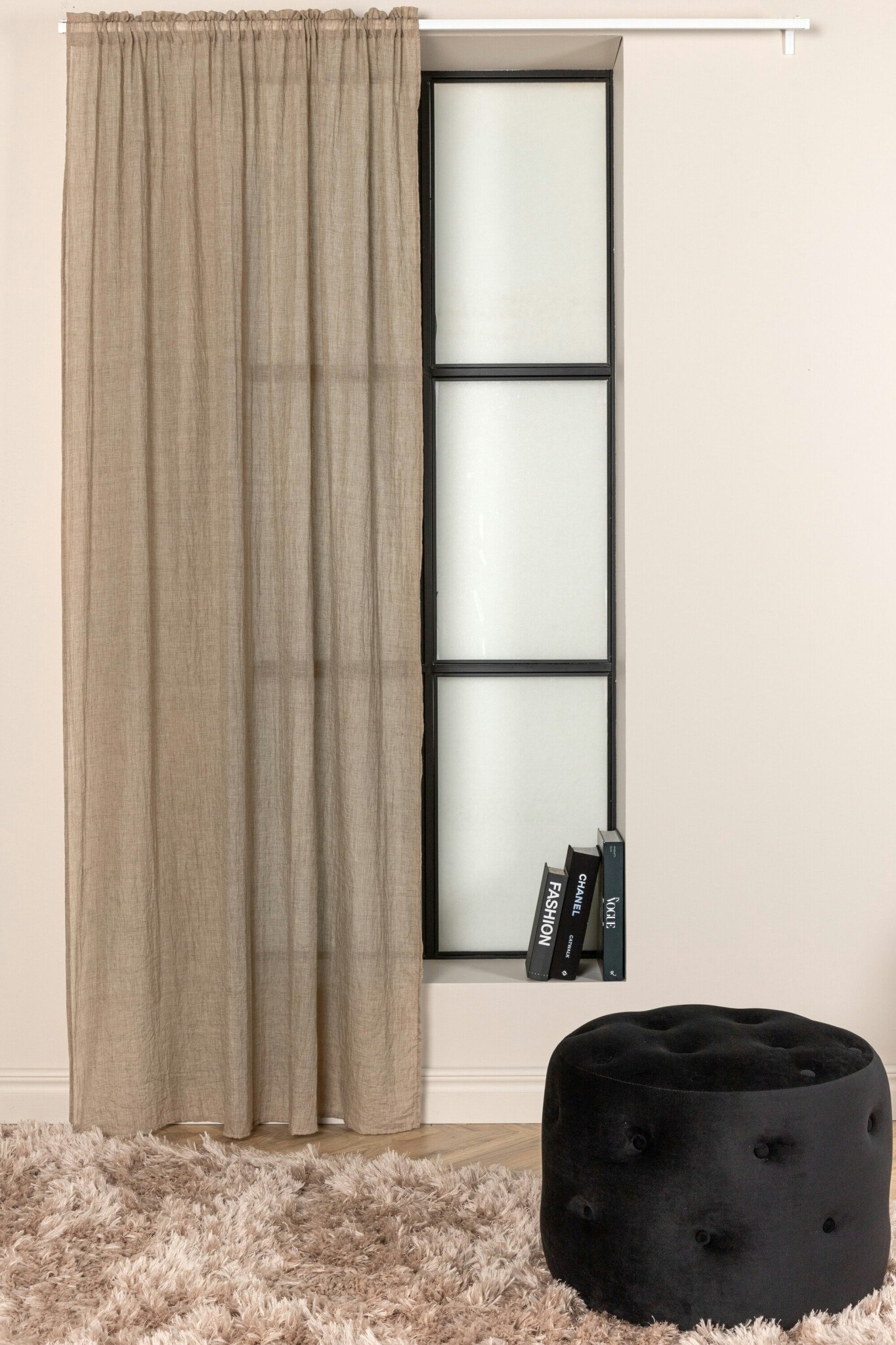 2-pack Elena gardin beige 135x240 cm