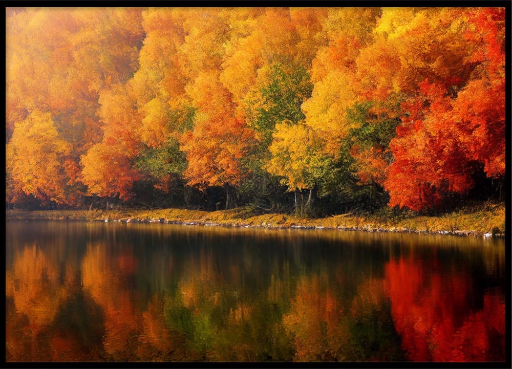 Poster Autumn forest view