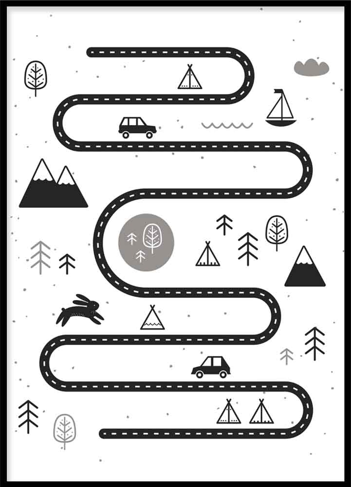 Barnposter Bumpy Road