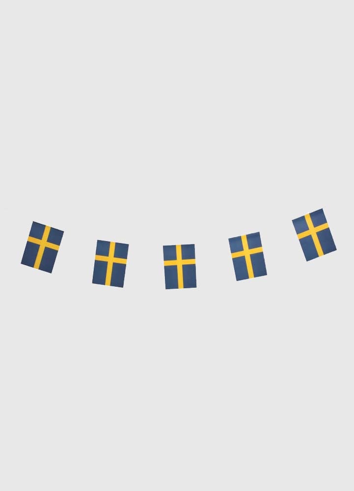 Girlang svenska flaggor 5 m