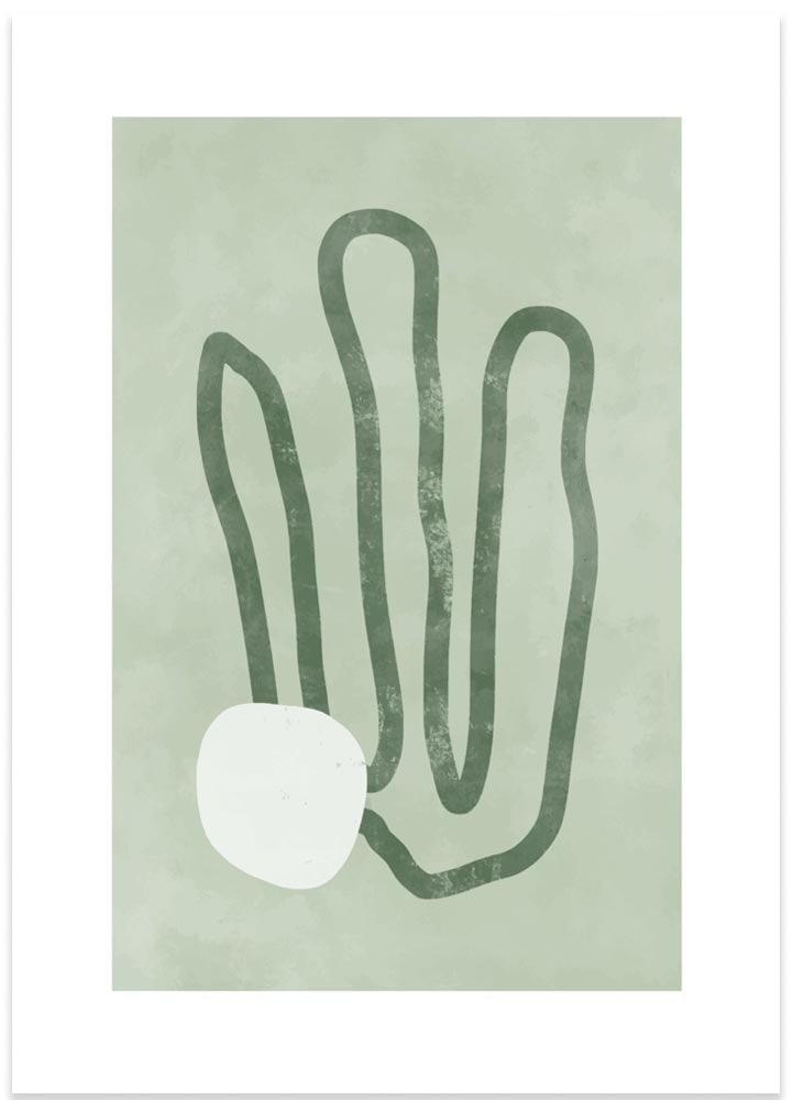 Poster Green shapes