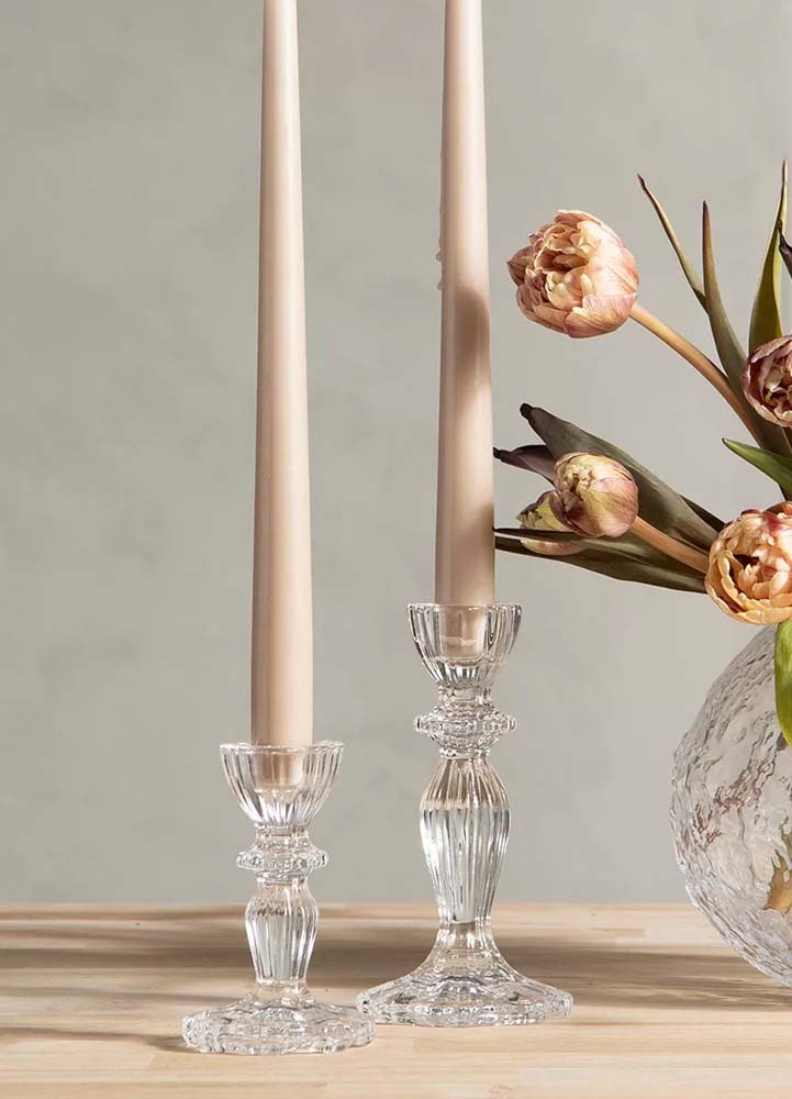 Glasljusstake Elegant Klar