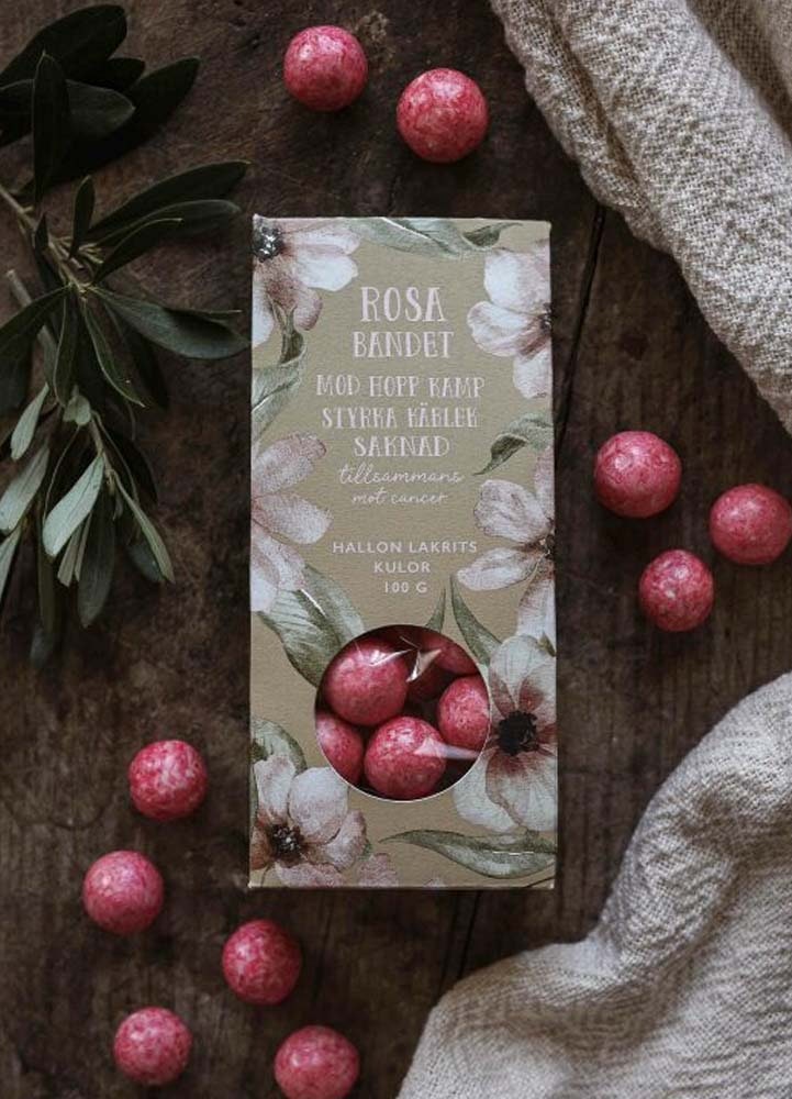 Majas Hallonlakrits kulor - Rosa Bandet 100 g