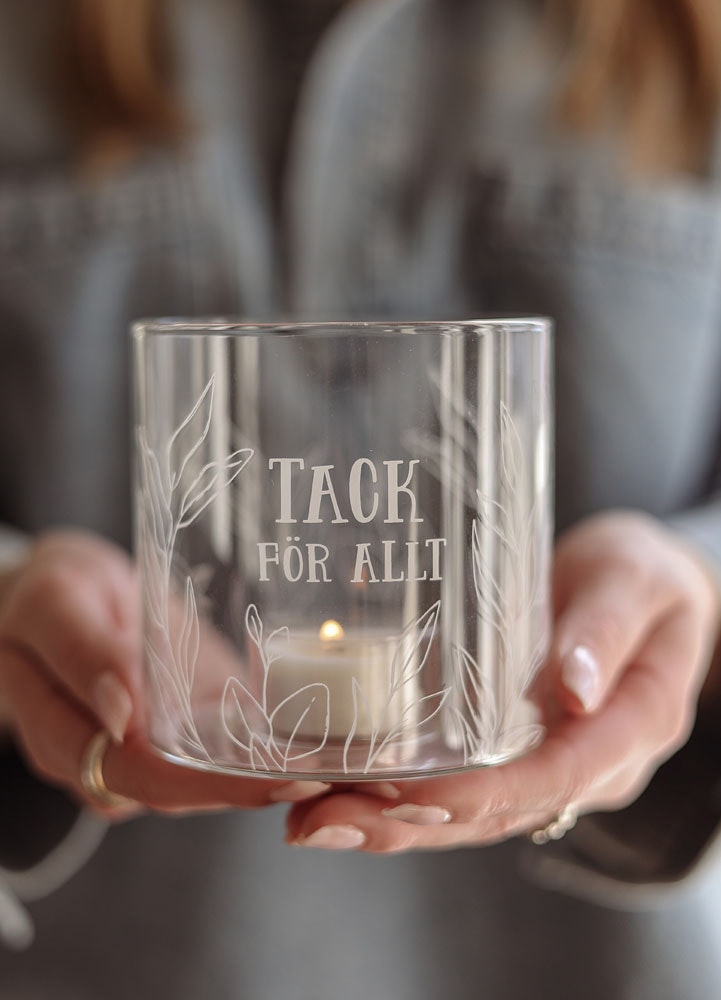 Majas lykta tack för allt 10x10 cm