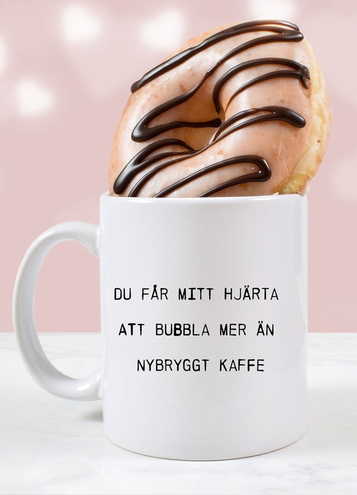 Keramikmugg, bubbla mer än nybryggt kaffe