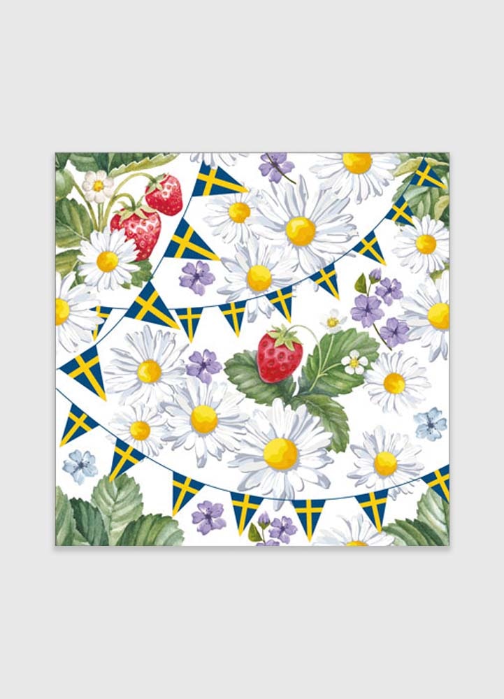 20-pack servett sommarflagga 33x33 cm