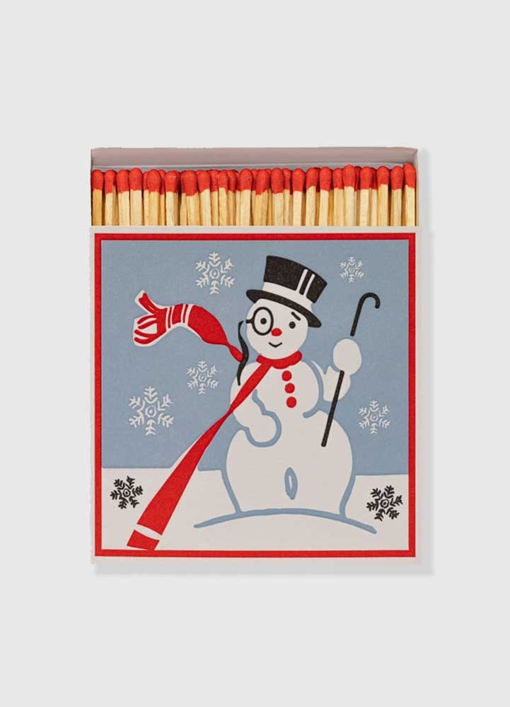 Tändsticksask Snögubben 11x11x5 cm