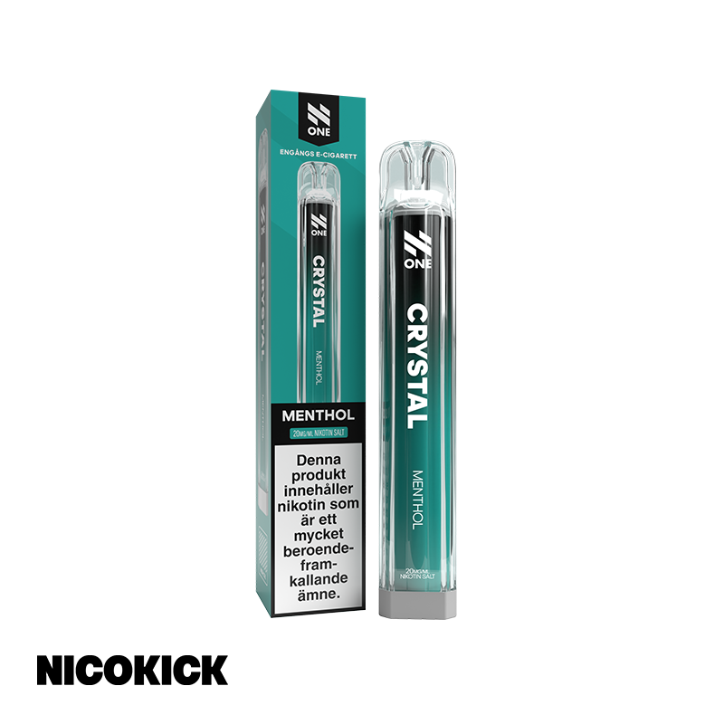 N One Crystal Engångs Vape - Menthol