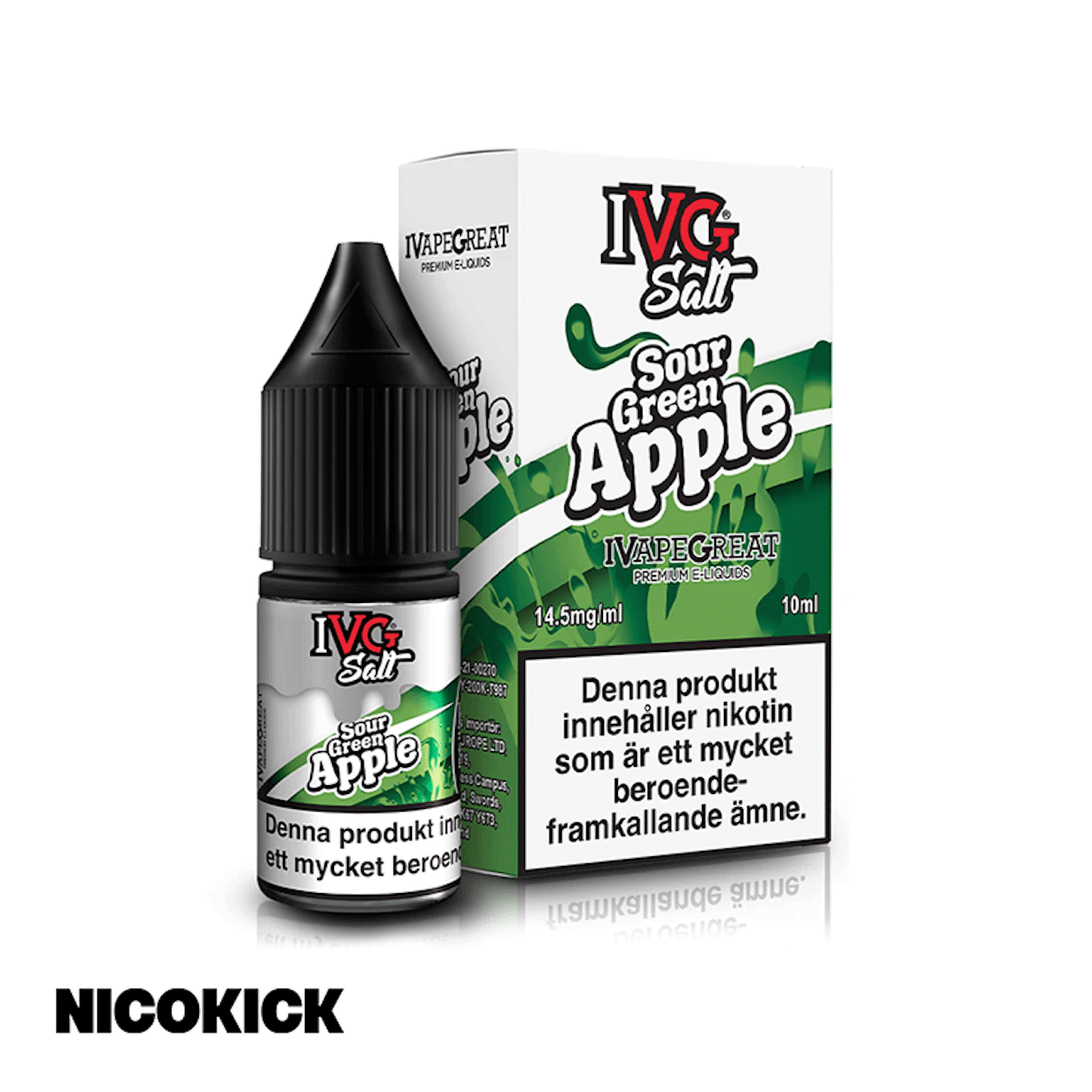 IVG Salts - Sour Green Apple (10ml E-juice)