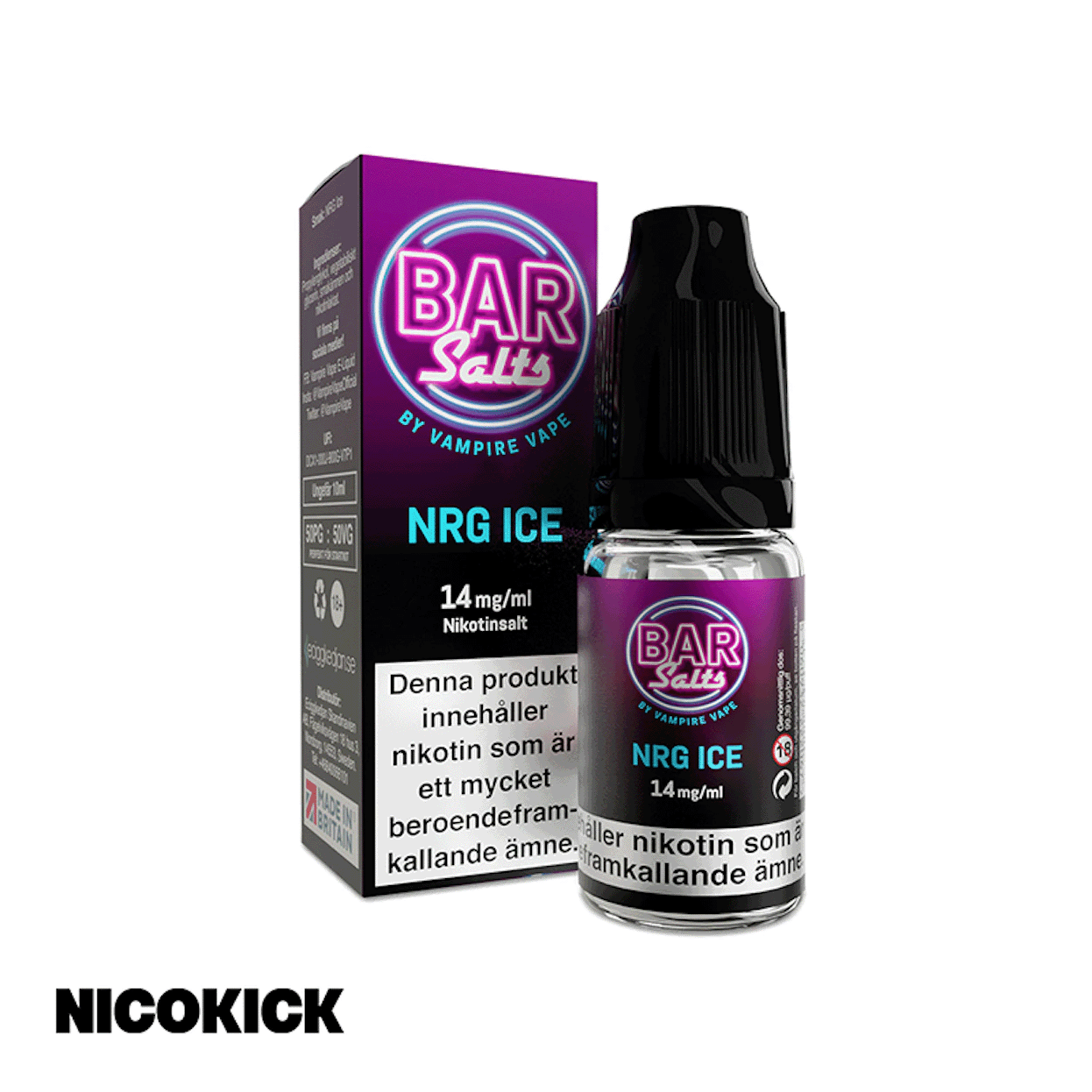 Bar Salts - NRG Ice (10ml E-juice)