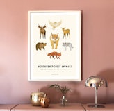 Poster Northern Forest Animals, Casablanca paper