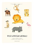 Poster Wild African Animals, Casablanca paper