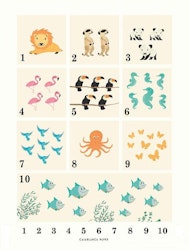 Poster Animals 123, Casablanca paper