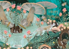 Kort med kuvert "Happy Birthday", 17x12 cm