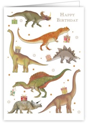 Kort med kuvert "Happy Birthday", 11,5x16,3 cm