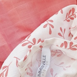 Muslin 2-pack floral dusty rose Summerville