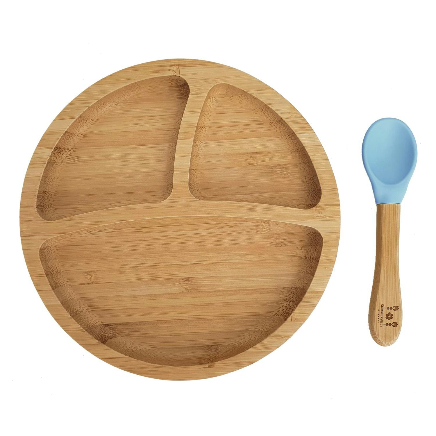 Matset bambu rund, stone blue