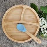 Matset bambu rund, stone blue