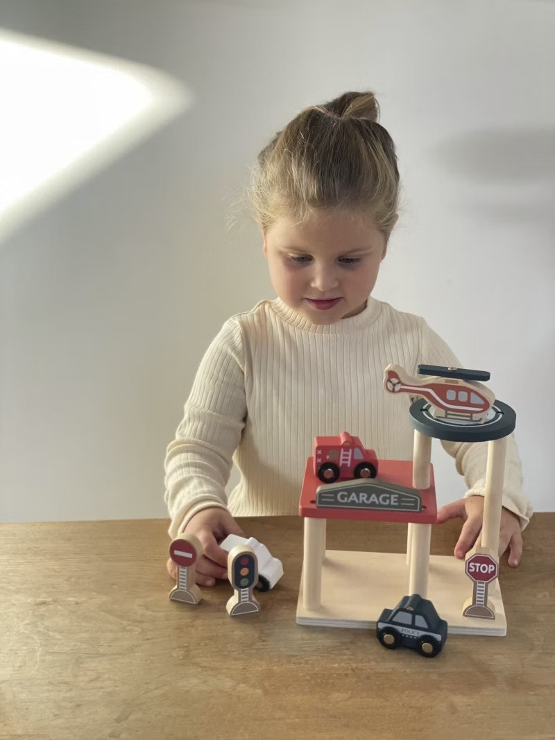 Garage med bilar