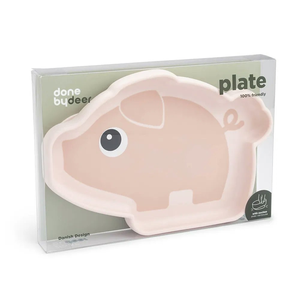 Silicone Stick&Stay plate Pigee Tiny farm