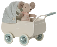 Barnvagn med babymus - Mint, Maileg