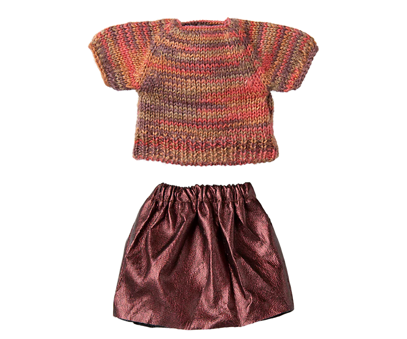 Kjol och stickad blus till Mamma mus, Maileg